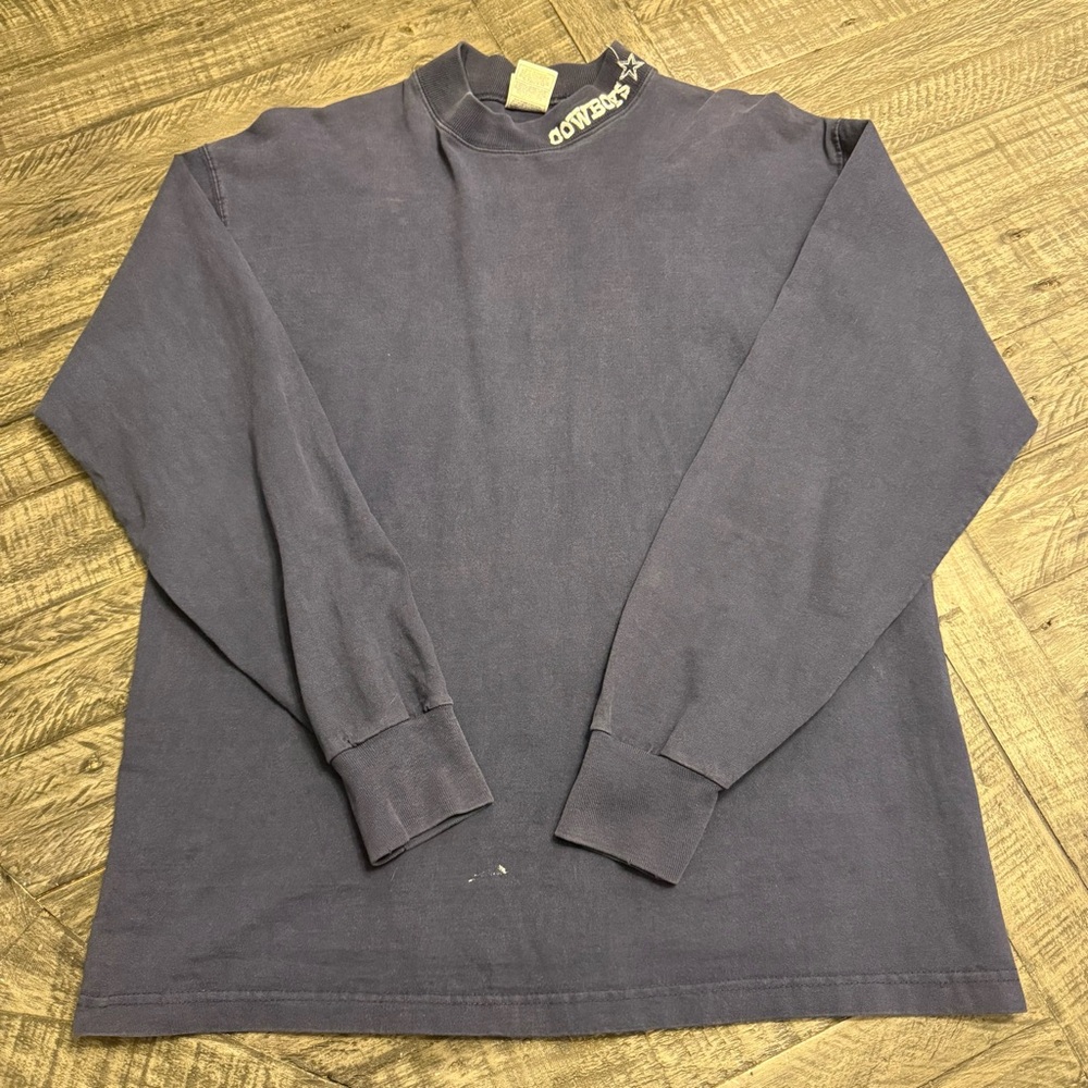 Dallas Cowboys Vintage Fruit Of The Loom Cotton Turtleneck‎ Men’s Size Large